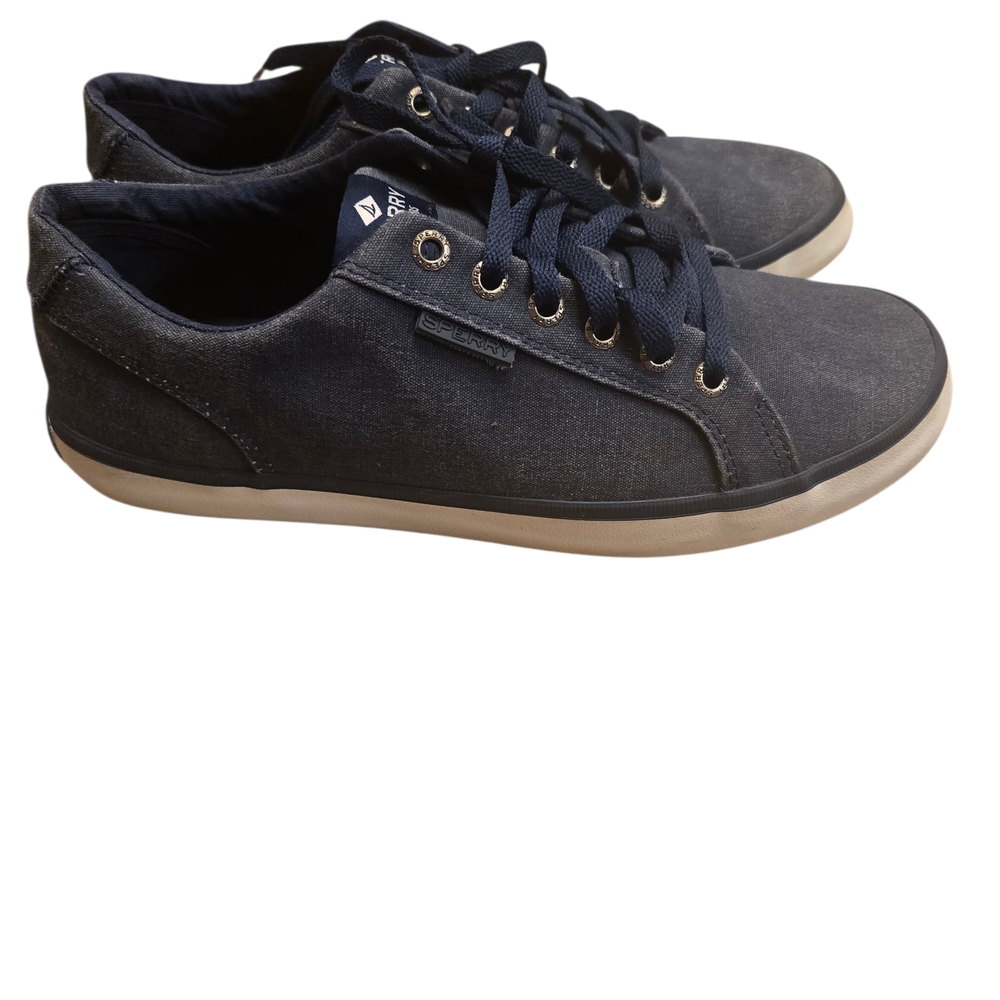 Sperry Top Sider Mainsail Navy Canvas Blue Sneakers Men 7 STS22845